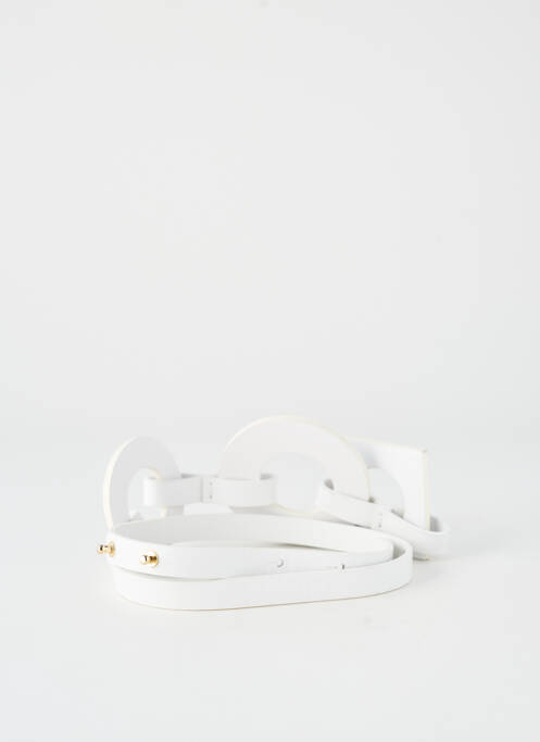 Curea țesătură imitație de piele alb LIVIANA CONTI femme