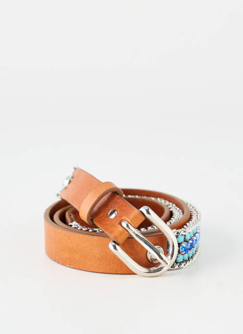 Curea țesătură imitație de piele maro NANNI femme