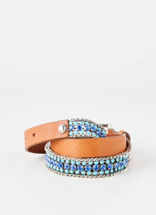 Curea țesătură imitație de piele maro NANNI femme