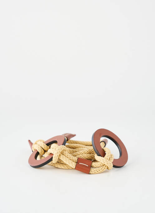 Curea țesătură imitație de piele bej LIVIANA CONTI femme