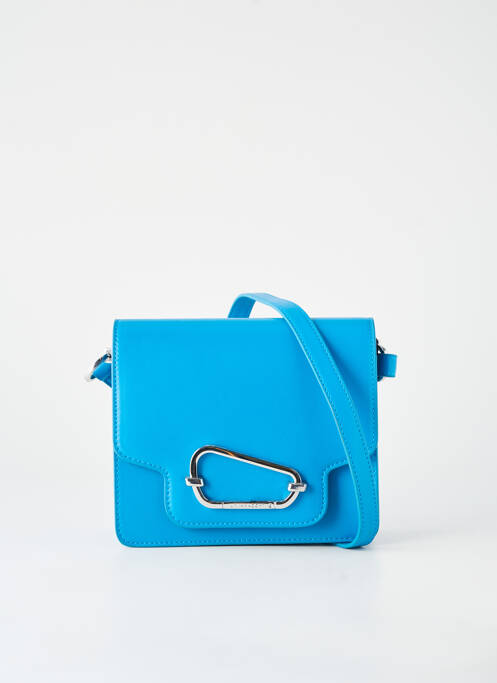 Geantă piele netedă formă dreptunghiulară albastru LIVIANA CONTI femme