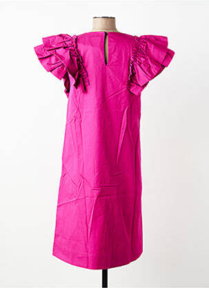 Rochie midi mâneci scurte mâneci scurte roz ALPHA STUDIO femeie