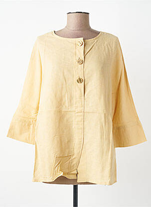 Tunică mâneci lungi țesătură crep galben CLP femme