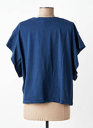 Tricou elasticitate mâneci scurte albastru VICBEE femeie