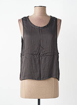 Top croială fluidă fără mâneci gri MAEVY femme