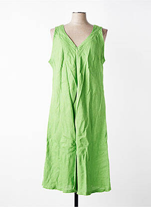 Rochie midi fără mâneci fără mâneci verde HARIS COTTON femeie
