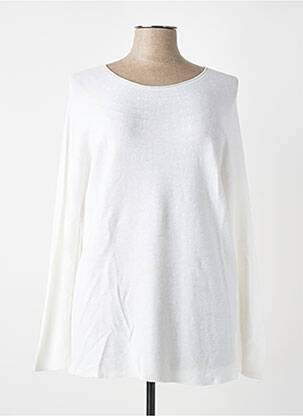 Pulover decolteu bărcuță mâneci lungi bej SEVENTY femme