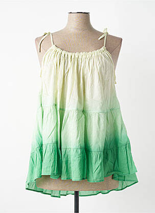 Tunică mâneci lungi țesătură crep verde SEVENTY femeie