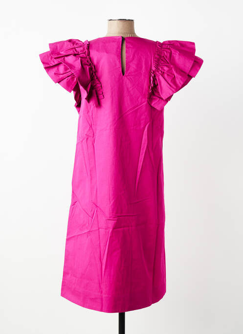 Rochie midi mâneci scurte mâneci scurte roz ALPHA STUDIO femme