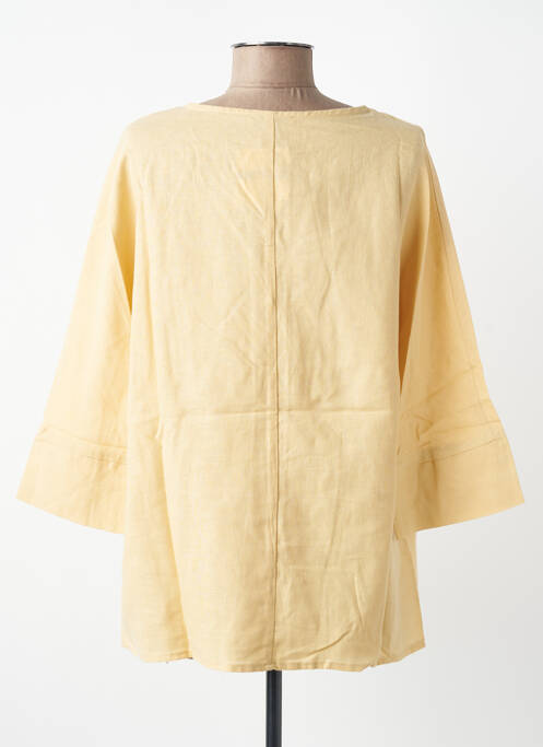 Tunică mâneci lungi țesătură crep galben CLP femme