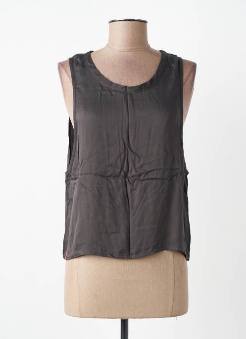 Top croială fluidă fără mâneci gri MAEVY femme