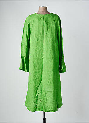 Tunică mâneci lungi manșete evazate verde HARIS COTTON femeie