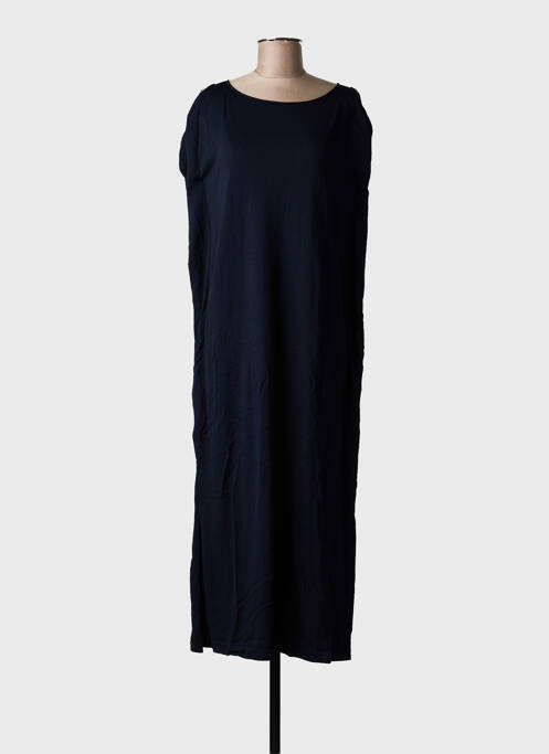 Rochie lungă țesătură crep fără mâneci albastru LIVIANA CONTI femme
