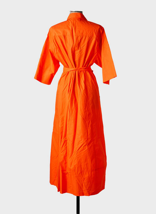 Rochie lungă mâneci scurte mâneci scurte portocaliu SEVENTY femme