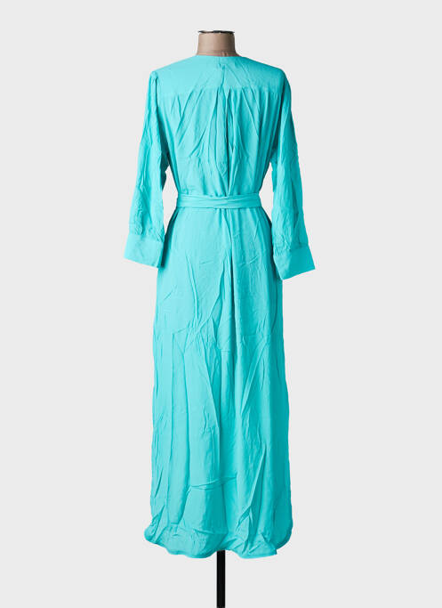 Rochie lungă mâneci lungi mâneci lungi albastru SEVENTY femme