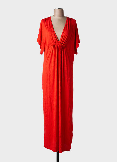Rochie lungă mâneci scurte mâneci scurte portocaliu MAEVY femme