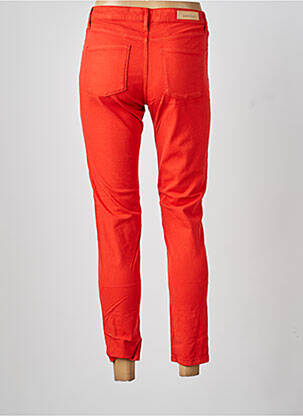 Pantalon 7/8 închidere cu fermoar sub clapetă cu nasturi portocalie DENIM STUDIO femeie