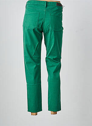 Pantalon 7/8 închidere cu fermoar sub clapetă cu nasturi verde DENIM STUDIO femeie