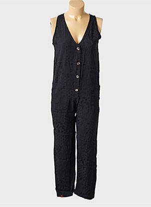 Salopetă-pantalon închidere cu nasturi pe față fără mâneci negru MAEVY femme