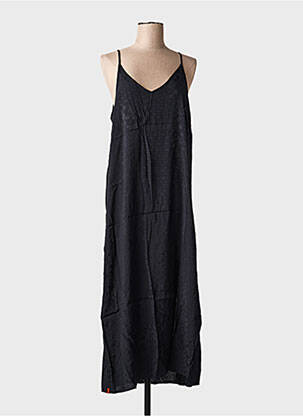Rochie lungă croială fluidă bretele subțiri negru MAEVY femme