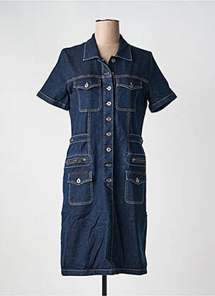 Rochie midi mâneci scurte mâneci scurte albastru NATHALIE CHAIZE femeie