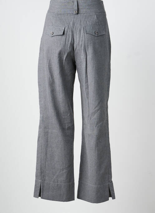 Pantalon drept închidere cu fermoar sub clapetă cu nasturi gri SKATÏE femme