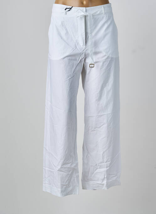 Pantalon evazat închidere cu fermoar sub clapetă cu cârlig alb SEVENTY femme