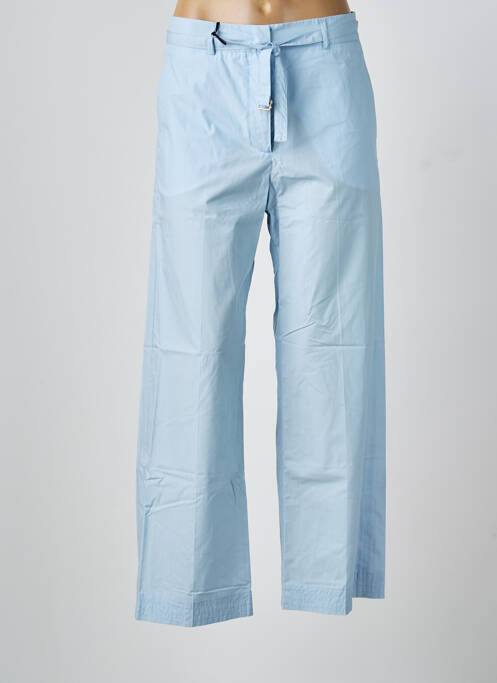 Pantalon evazat închidere cu fermoar sub clapetă cu cârlig albastru SEVENTY femme