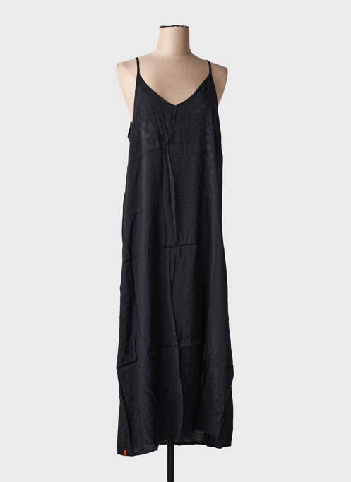 Rochie lungă croială fluidă bretele subțiri negru MAEVY femme