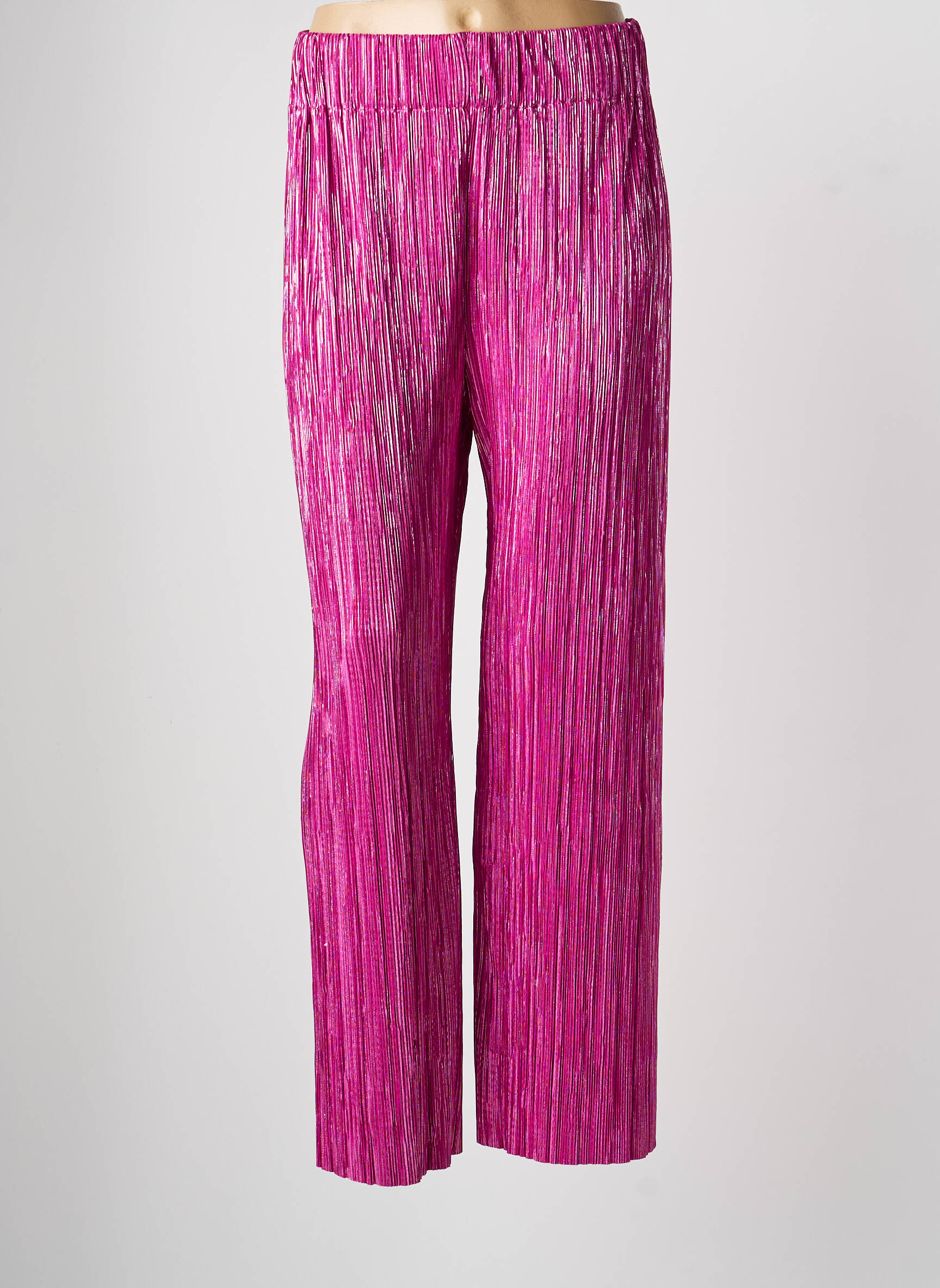 Pantalon drept talie elastică violet FÊTE IMPÉRIALE femeie