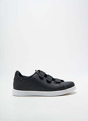 Adidași țesătură țesătură cu sclipici toc plat până la 3 cm negru VICTORIA femeie