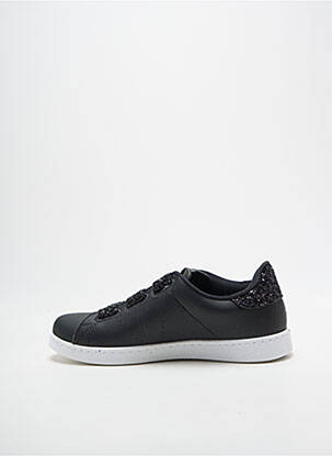 Adidași țesătură țesătură cu sclipici toc plat până la 3 cm negru VICTORIA femeie
