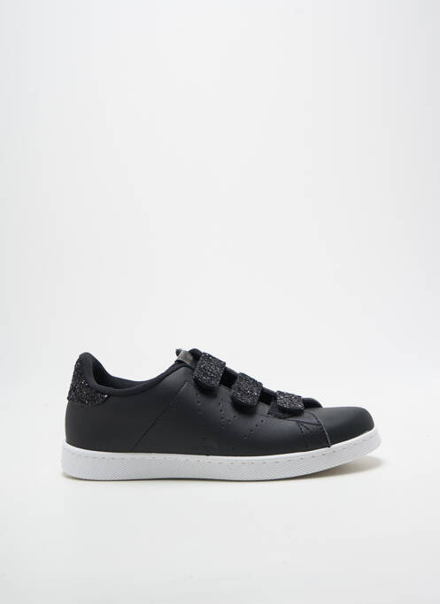 Adidași țesătură țesătură cu sclipici toc plat până la 3 cm negru VICTORIA femme