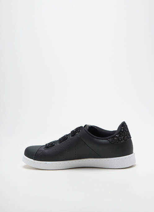 Adidași țesătură țesătură cu sclipici toc plat până la 3 cm negru VICTORIA femme