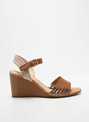 Sandale/pantofi decupați toc platformă toc de 7 la 9 cm maro CLARKS femeie