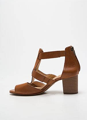 Sandale/pantofi decupați toc pătrat toc de 4 la 6 cm maro CLARKS femeie