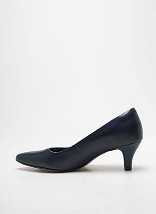 Pantofi cu toc țesătură satinată toc de 4 la 6 cm albastru CLARKS femeie