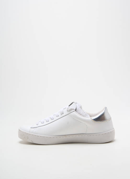 Adidași țesătură satinată toc plat până la 3 cm argintiu VICTORIA femme