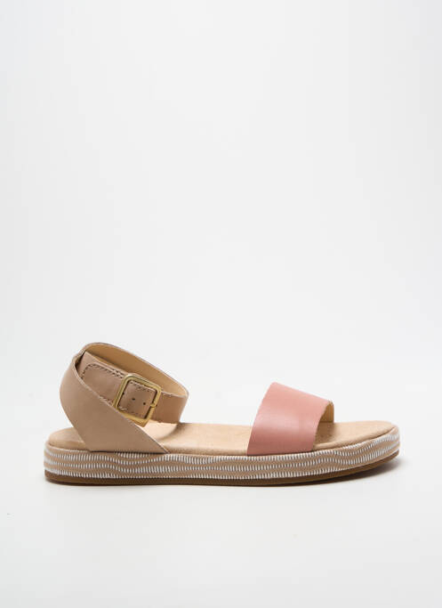 Sandale/pantofi decupați închidere cu buclă(e) toc plat până la 3 cm roz CLARKS femme