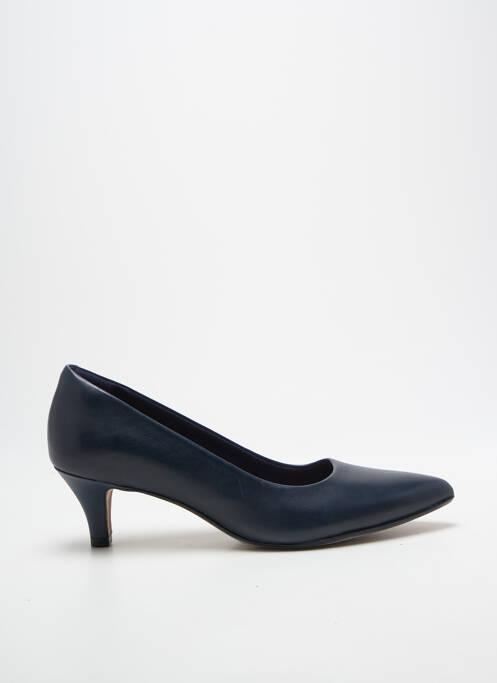 Pantofi cu toc țesătură satinată toc de 4 la 6 cm albastru CLARKS femme
