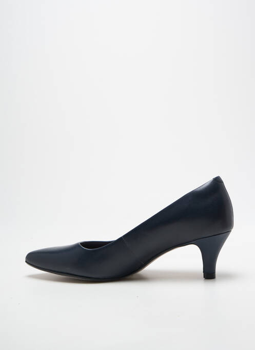 Pantofi cu toc țesătură satinată toc de 4 la 6 cm albastru CLARKS femme