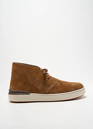 Botine/ghete închidere cu șireturi vârf rotund maro CLARKS bărbat