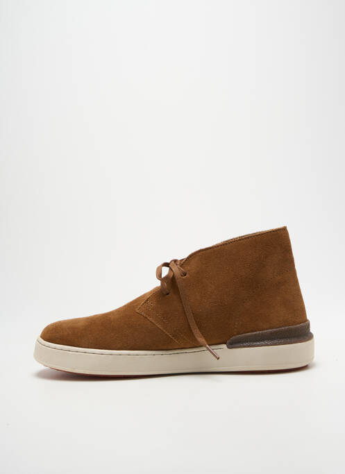 Botine/ghete închidere cu șireturi vârf rotund maro CLARKS homme