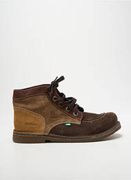 Botine/ghete închidere cu șireturi vârf rotund maro KICKERS homme