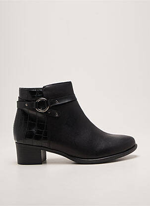 Botine/ghete toc mic toc de 4 la 6 cm negru REMONTE femeie