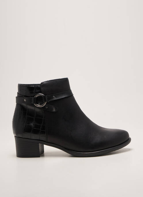 Botine/ghete toc mic toc de 4 la 6 cm negru REMONTE femme
