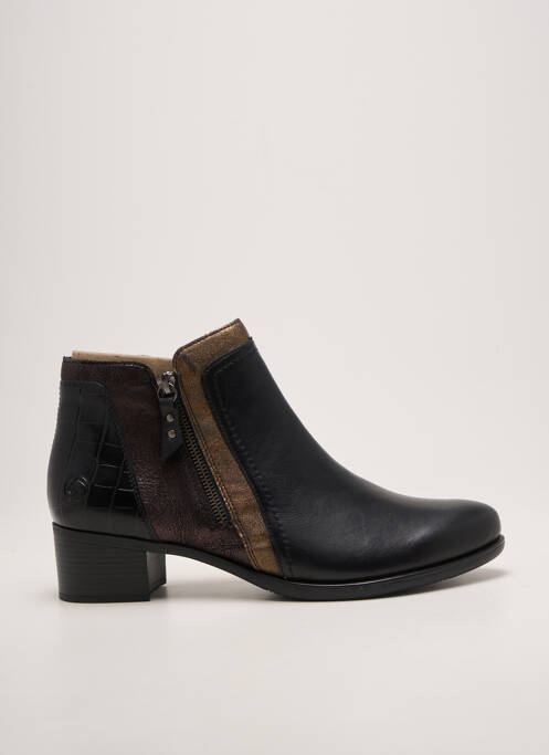 Botine/ghete vârf ascuțit toc de 4 la 6 cm negru REMONTE femme