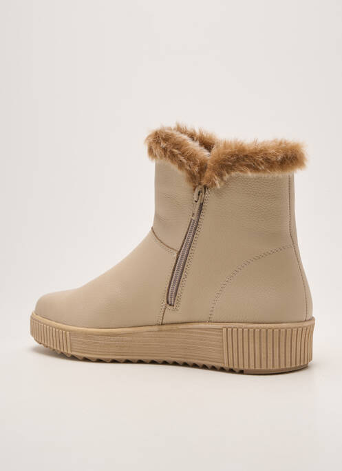 Botine/ghete umplută toc plat până la 3 cm bej REMONTE femme