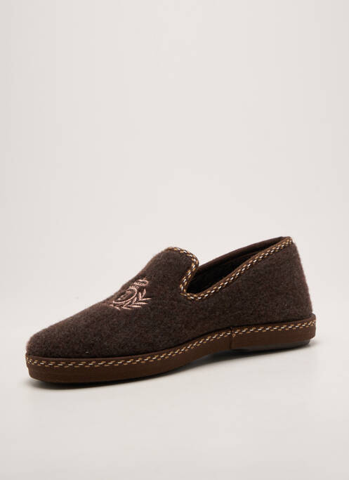 Papuci/pantofi de casă vârf rotund vârf rotund maro LA MAISON DE L'ESPADRILLE homme