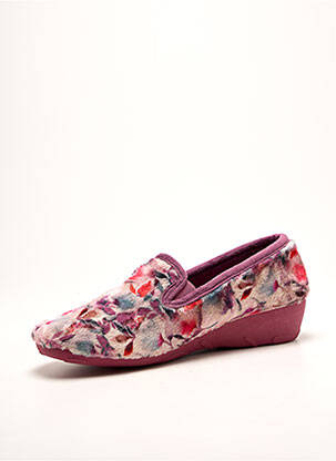 Papuci/pantofi de casă vârf rotund toc de 4 la 6 cm violet LA MAISON DE L'ESPADRILLE femeie
